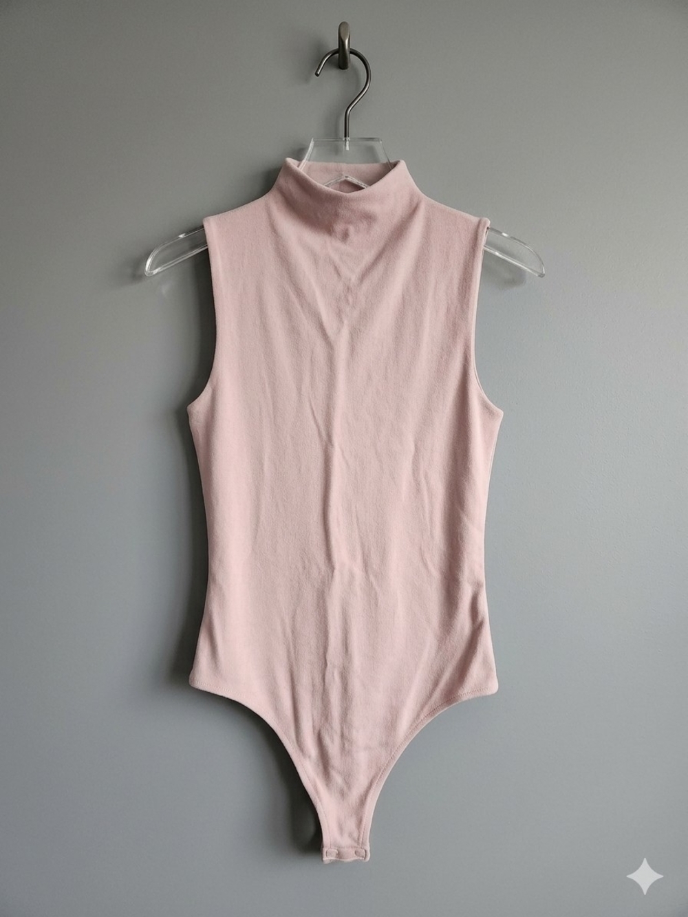 Espresso Sleeveless Mock Neck Bodysuit - Pale Pink